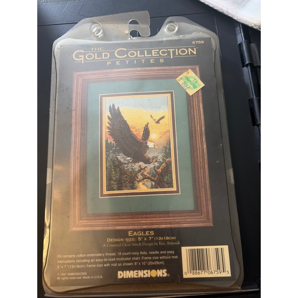 Dimensions Gold Collection Petites Eagles Counted Cross Stitch Kit 6759 Vintage